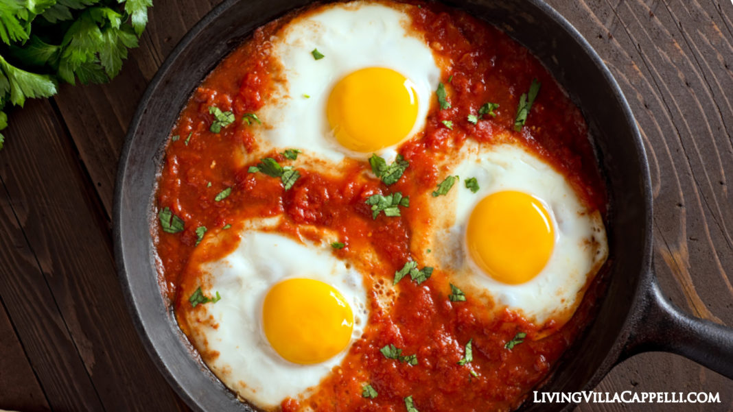 Eggs In Tomato Sauce Occhio Di Bue (Bull's Eye)
